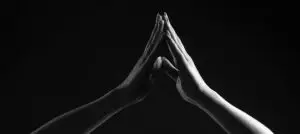 hand stretched out