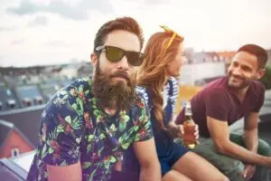 man in sun