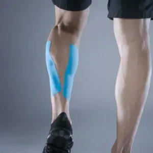 spidertech tape on calf